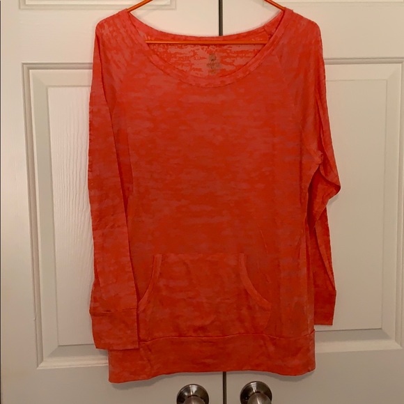 Orange Workout Long Sleeved Tee - Picture 1 of 4